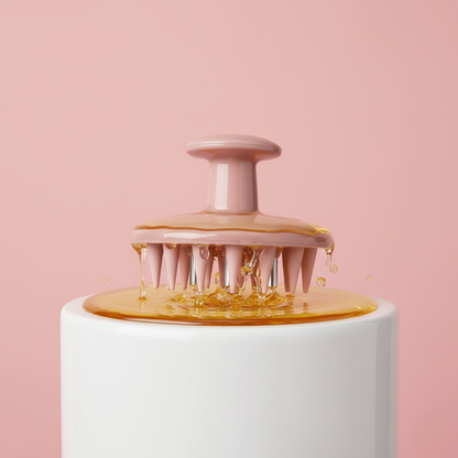 Brosse massage applicatrice d'huile